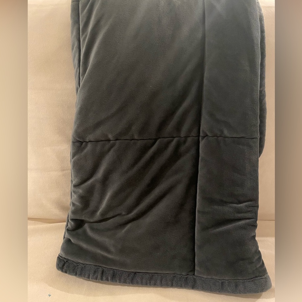 Velvet blanket gray